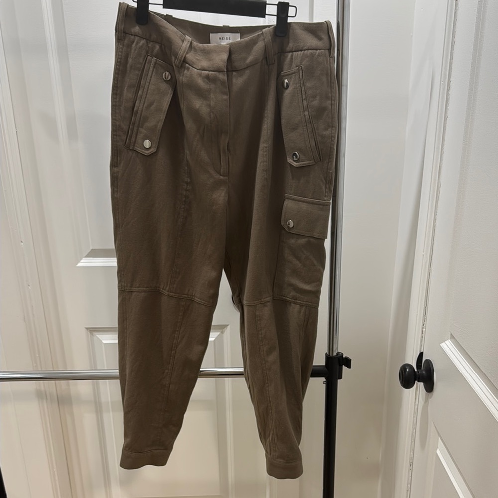 Reiss Brown Cargo Pants with Relaxed Fit